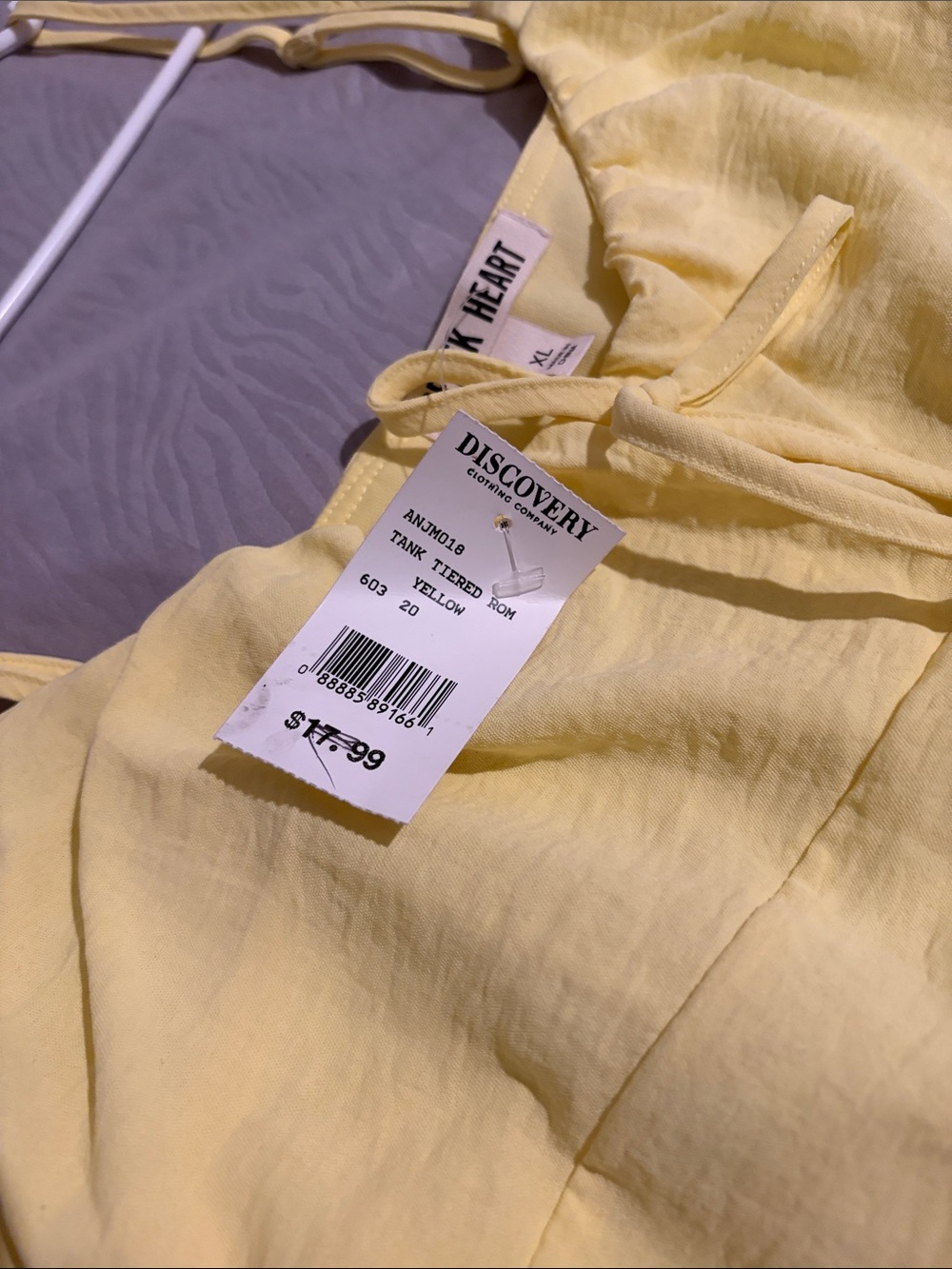 Discovery Lemon Yellow Ruffle Tie-Front Cami - Picture 2 of 4
